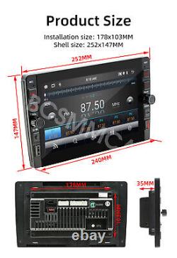 Lecteur de radio stéréo vidéo pour voiture Double 2 Din Android 12 avec Apple Carplay
