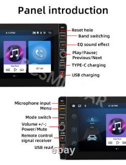 Lecteur de radio stéréo vidéo pour voiture Double 2 Din Android 12 avec Apple Carplay
