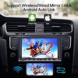 Lecteur de voiture Double Din 7 pouces le plus récent 2024 pour Carplay et Android Auto sans fil