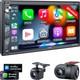 Mise à Niveau De L'autoradio Double Din Sans Fil Apple Carplay Android Auto 7 écran Hd