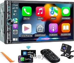 Mise à niveau du système stéréo de voiture double DIN sans fil avec Carplay, Android Auto et Bluetooth