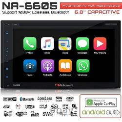 NAKAMICHI Autoradio 2-Din Bluetooth 6.8 Apple CarPlay Android Auto DVD