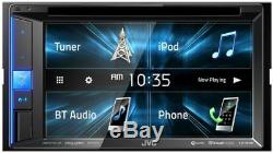 Nouveau Jvc Kw-v25bt 6.2 Écran Tactile Double Din Lecteur Mp3 Bluetooth DVD Car Stereo