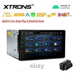Obd2+ 7 Android 10 2+32 Go Double 2 Din Gps Stereo Radio Car Auto Play Wifi Dsp