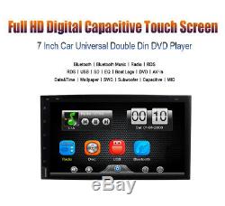 Objectif Sony 7 Double 2din Car Stereo Radio Lecteur DVD Bluetooth CD Au Tableau De Bord + Camera