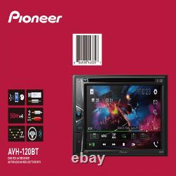 PIONEER AVH-120BT 6.2 Stéréo de voiture double Din DVD USB Bluetooth Radio NEUVE Cadeau