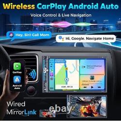 PLZ 7 Autoradio Double Din Sans Fil avec Écran Apple Carplay pour Voiture Audi