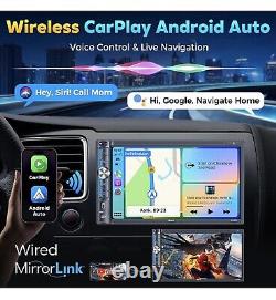 Poste radio Apple Carplay double DIN sans fil PLZ 7 pour voiture audio