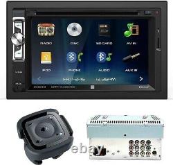 Pour Jeep 2002-2007 Liberty CD/DVD Bluetooth Autoradio Double DIN Kit de tableau de bord + Caméra