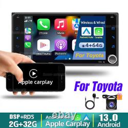 Pour Toyota Android 13.0 GPS Autoradio Double Din Lecteur Carplay Bluetooth