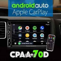 Power Acoustik Cpaa-70d Double Din Lecteur DVD 7 USB Apple Carplay Android Auto