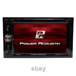 Power Acoustik PD-625B, autoradio double DIN 6,2 pouces, DVD à façade amovible