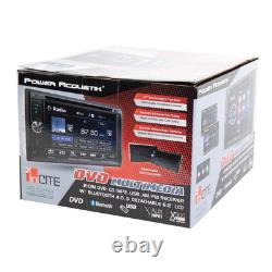 Power Acoustik PD-625B, autoradio double DIN 6,2 pouces, DVD à façade amovible