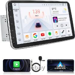 Radio de voiture 2 Din Double 10,1'' Android 13 GPS WIFI BT Carplay Écran Tactile Stéréo