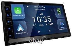 Radio de voiture double DIN sans mécanisme JVC Kw-m785bw 6.8 pouces avec CarPlay sans fil/Android Auto