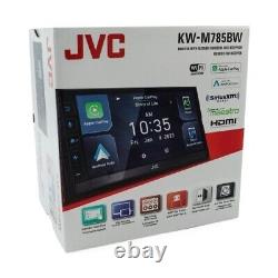 Radio de voiture double DIN sans mécanisme JVC Kw-m785bw 6.8 pouces avec CarPlay sans fil/Android Auto