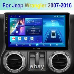 Radio de voiture pour Jeep Wrangler 2007-2016 Double Din Stéréo de voiture Apple Carplay GPS FM