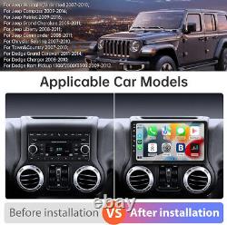 Radio de voiture pour Jeep Wrangler 2007-2016 Double Din Stéréo de voiture Apple Carplay GPS FM