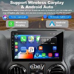Radio de voiture pour Jeep Wrangler 2007-2018 Double Din Autoradio Apple Carplay GPS FM