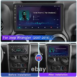 Radio de voiture pour Jeep Wrangler 2007-2018 Double Din Autoradio Apple Carplay GPS FM