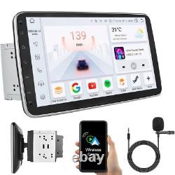 Radio de voiture stéréo Android 13 double 2DIN rotatif 10,1'' Carplay GPS Wifi BT de 64 Go