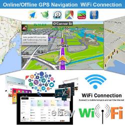 Radio de voiture stéréo Android 13 double 2DIN rotatif 10,1'' Carplay GPS Wifi BT de 64 Go