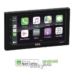 Récepteur stéréo de voiture Double-Din à écran tactile Boss 6.75 Apple CarPlay Android Auto
