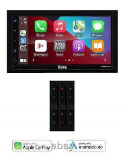 Récepteur stéréo de voiture Double-Din à écran tactile Boss 6.75 Apple CarPlay Android Auto
