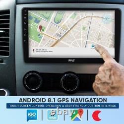 Récepteur stéréo de voiture Pyle Double DIN de 10,1 pouces - Écran tactile HD 1080P, multimédia