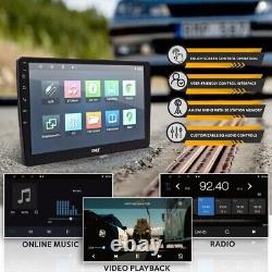 Récepteur stéréo de voiture Pyle Double DIN de 10,1 pouces - Écran tactile HD 1080P, multimédia