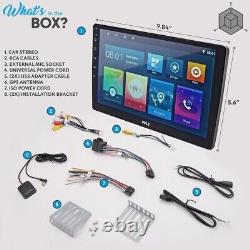 Récepteur stéréo de voiture Pyle Double DIN de 10,1 pouces - Écran tactile HD 1080P, multimédia