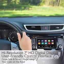 Récepteur stéréo de voiture Pyle Premium Pyle 7 pouces Double-DIN avec Bluetooth PLDNV695B