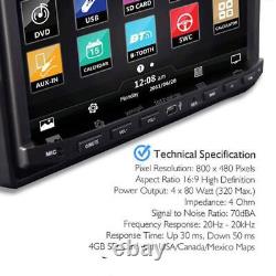 Récepteur stéréo de voiture Pyle Premium Pyle 7 pouces Double-DIN avec Bluetooth PLDNV695B