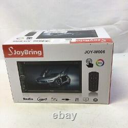 SJoyBring stéréo de voiture double din sans fil avec Carplay, Android Auto, QLED