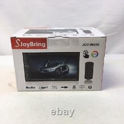 SJoyBring stéréo de voiture double din sans fil avec Carplay, Android Auto, QLED