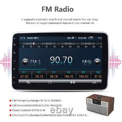 Single 1 Din Rotatif 10.1'' Android 11 Écran Tactile Voiture Stéréo Radio Gps Wifi