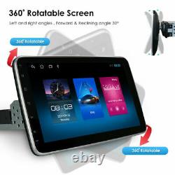 Single 1din Rotatif 10.1'' Android 10 Touch Écran Voiture Stéréo Radio Gps Wifi