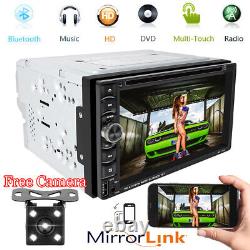 Sony Lens Cam +2 Din Car Stereo Radio CD Lecteur DVD Bluetooth Mirrorlink Pour Gps
