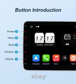 Stéréo de voiture Android 13.0 à double DIN de 10,1 pouces de citrouille avec Carplay, 6 Go de RAM, 64 Go de stockage et connexion WiFi
