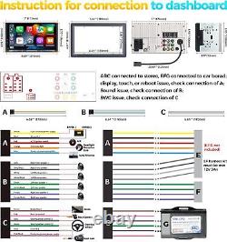 Stéréo de voiture Double Din sans fil PLZ 7 avec Apple Carplay Radio Écran QLED pour voiture