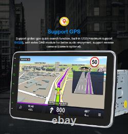 Stéréo de voiture double DIN 10.1 Android 12 avec GPS Radio, compatible Carplay, 8 cœurs, 4 Go de RAM et 64 Go de stockage.