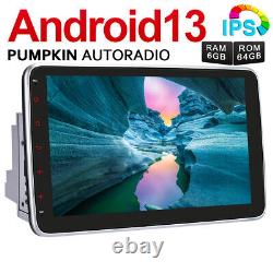 Stéréo de voiture double DIN Pumpkin 10.1 Android 13 Carplay 4GB 64GB Unité principale DSP BT