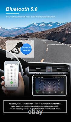 Stéréo de voiture double DIN Pumpkin 10.1 Android 13 Carplay 4GB 64GB Unité principale DSP BT