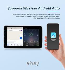 Stéréo de voiture double DIN Pumpkin 10.1 Android 13 Carplay 4GB 64GB Unité principale DSP BT