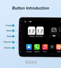 Stéréo de voiture double DIN Pumpkin 10.1 Android 13 Carplay 4GB 64GB Unité principale DSP BT