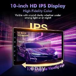 Stéréo de voiture double DIN avec écran tactile IPS 10 pouces pour Carplay sans fil, sans fil