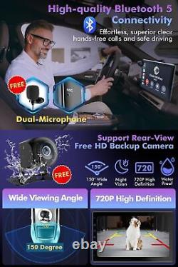 Stéréo de voiture double DIN avec écran tactile IPS 10 pouces pour Carplay sans fil, sans fil