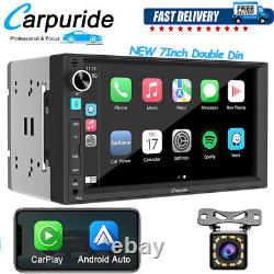Stéréo pour voiture Carpuride à écran tactile de 7 pouces avec Carplay sans fil et Android Auto double din