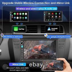 Stéréo pour voiture Carpuride à écran tactile de 7 pouces avec Carplay sans fil et Android Auto double din