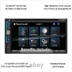 Système audio stéréo pour voiture Planet Audio P9695BRC à double din avec écran tactile et Bluetooth